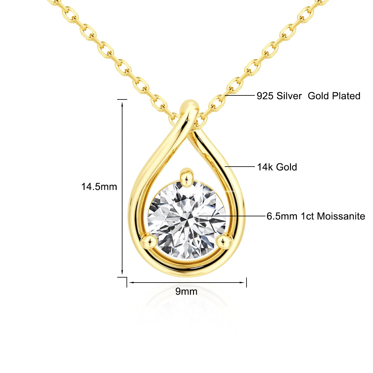 Луксозни дизайнерски бижута, висулка от 14-каратово злато, кухи диаманти с моисанит и диамант, за жени, празнични парти подаръци, премиум дизайн