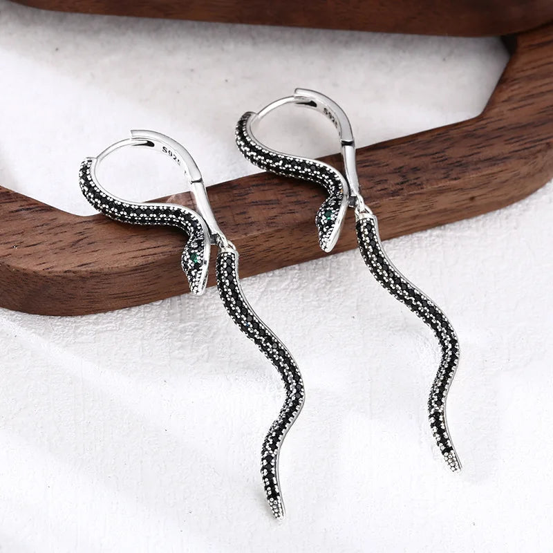 VENTFILLE 925 Sterling Silver Chunky Hoop Earrings for Women Geometric Circle Punk Ear Jewelry Party Gifts 2023 New Dropshipping