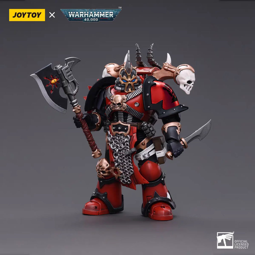 In Stock [JOYTOY] 40K Chaos Space Marine Red Pirate Revered Champion Gotto Blade 1/18 Action Figure Toy Gift