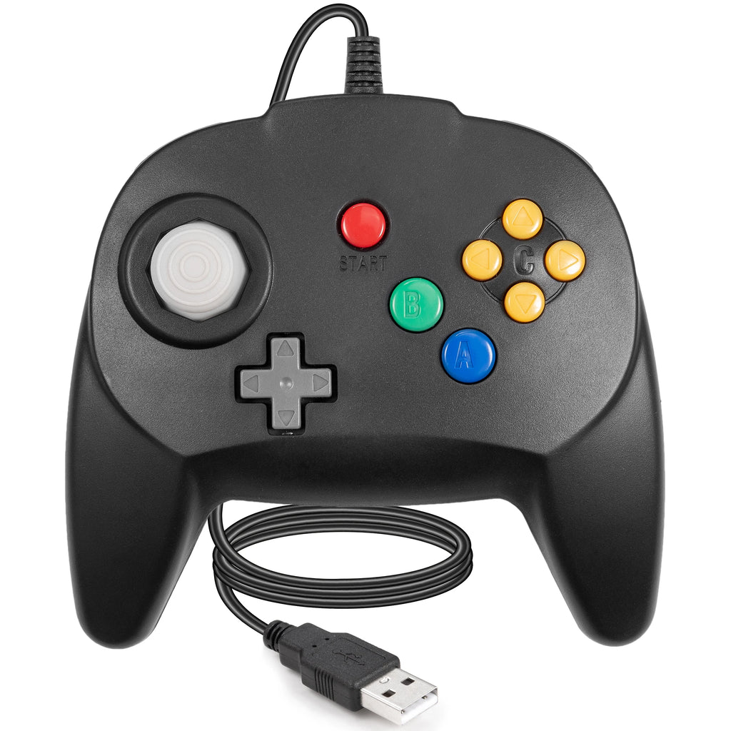 [USB Version]Mini Controller for Classic N64 Games,Wired Gamepad Joystick for Windows PC Mac Raspberry Pi Linux Switch Console