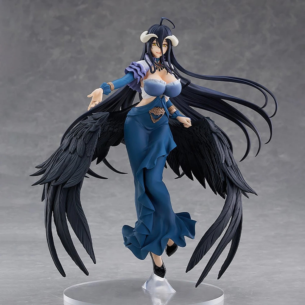 Original Genuine Good Smile Company Prepainted Pop Up Parade Overlord Albedo Jet Black Dress Ver. SP H=245mm Anime Figure Gift