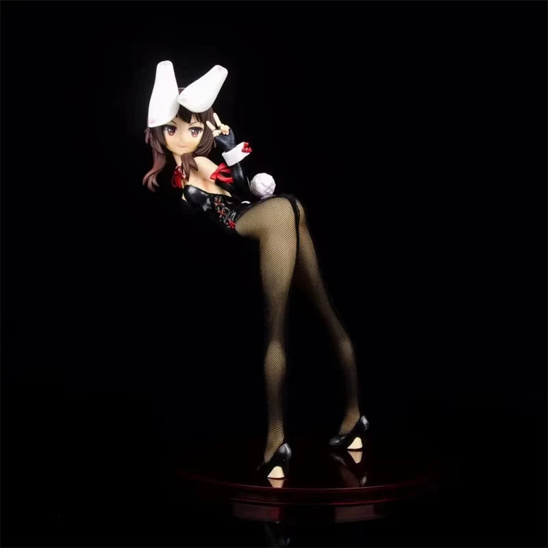 ‌1/4 Scale Konosuba Anime Bunny Girl Figure - Aqua/Megumin/Darkness Pvc Statue Model Collection Desktop Decoration Gift For Boys