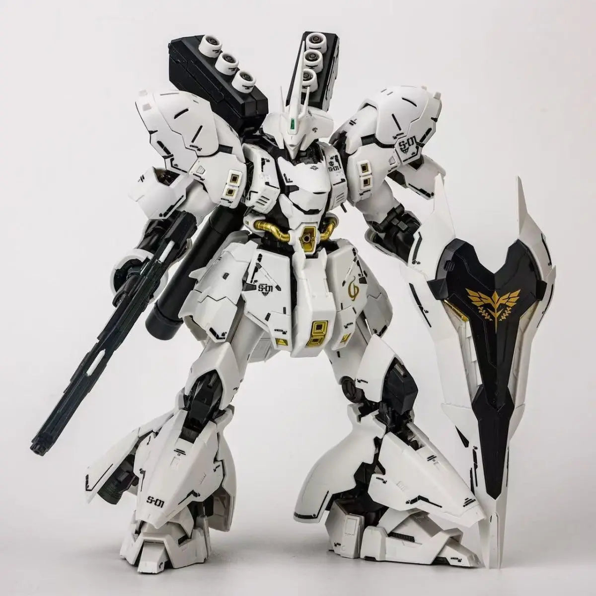 star model RG 1/144 Assembly Model Kit MSN-04 White Sazabi With special effects Action Figure Robot Plastic Model robot toy gift