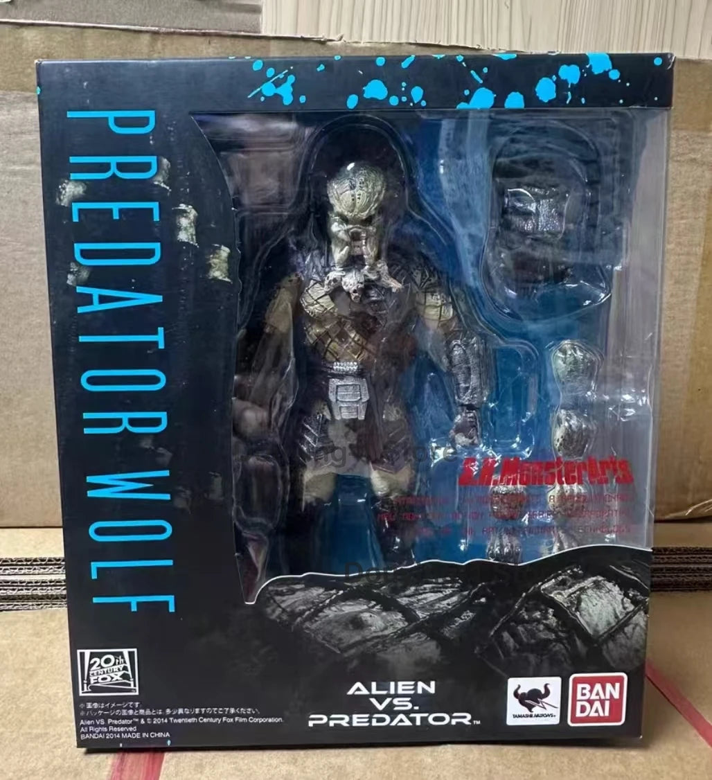 In Stock Bandai S.H.MonstreArts Iron Warrior Alien Predator Wolf  Action Figure Brand New 1/7 Scale 26.6cm PVC
