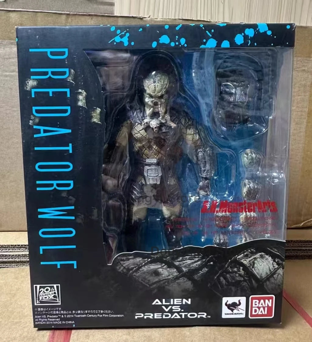 In Stock Bandai S.H.MonstreArts Iron Warrior Alien Predator Wolf  Action Figure Brand New 1/7 Scale 26.6cm PVC