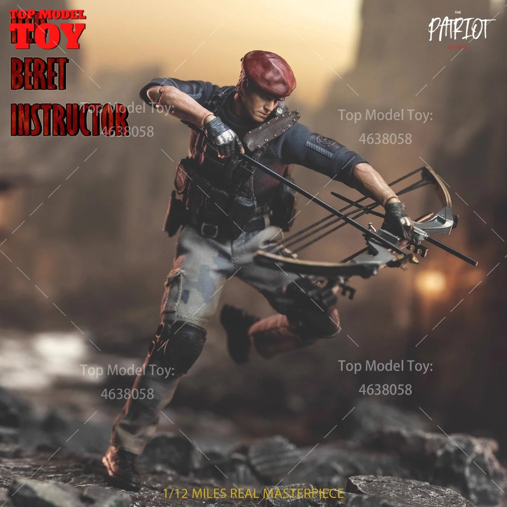 Patriot Studio 1/12 Red Beret Hat Decor Jack Instructor Undercover Man Action Figure Model Full Set 6’‘ Male Soldier Dolls