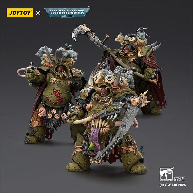 JOYTOY Warhammer 40K 1/18 Death Guard Deathshroud Terminator Champion with Manreaper and Plaguespurter Gauntlets Action Figure