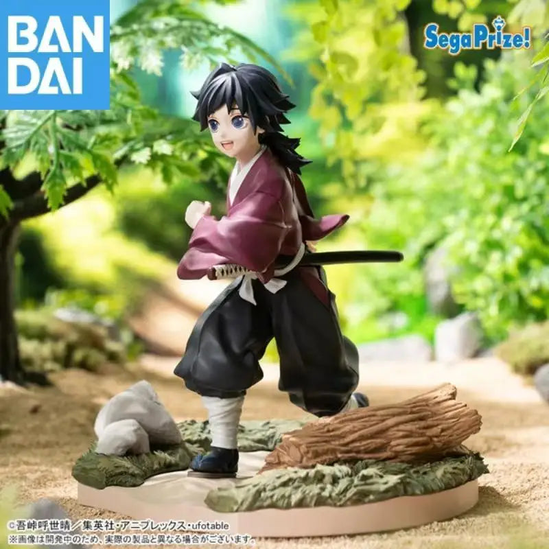 Genuine Bandai Namco Banpresto Demon Slayer Kimetsu No Yaiba Sabito Tomioka Giyuu Pvc 18Cm Figure Model Desktop Ornament Gift