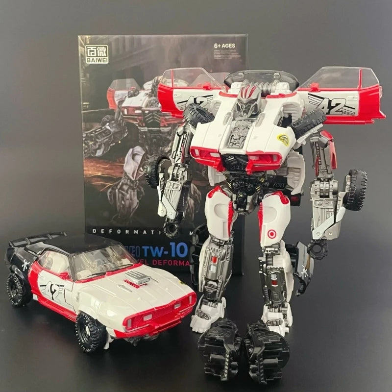New BAIWEI 16cm Transformation Toy Boy TW-1033B White Version KO SS46 Anime Action Figure Robot Car Model Kids Gift TW1033