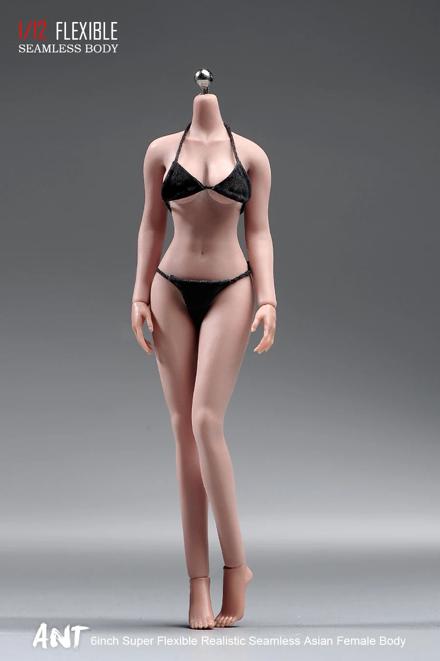 ANT T305 1/12 Female Flexible Seamless Body 6'' Pale Suntan Female Soldier Acton Figure Body Doll for 1:12 Head Sculpts