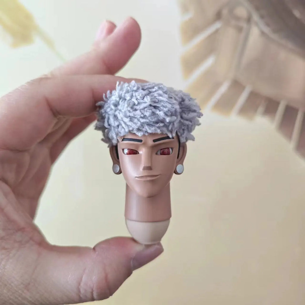Customized 1/6 Scale Trendy Anime Male Solider Head Sculpt Boy Transplanted Hair Head Played Model for 12in Action Figure Toy