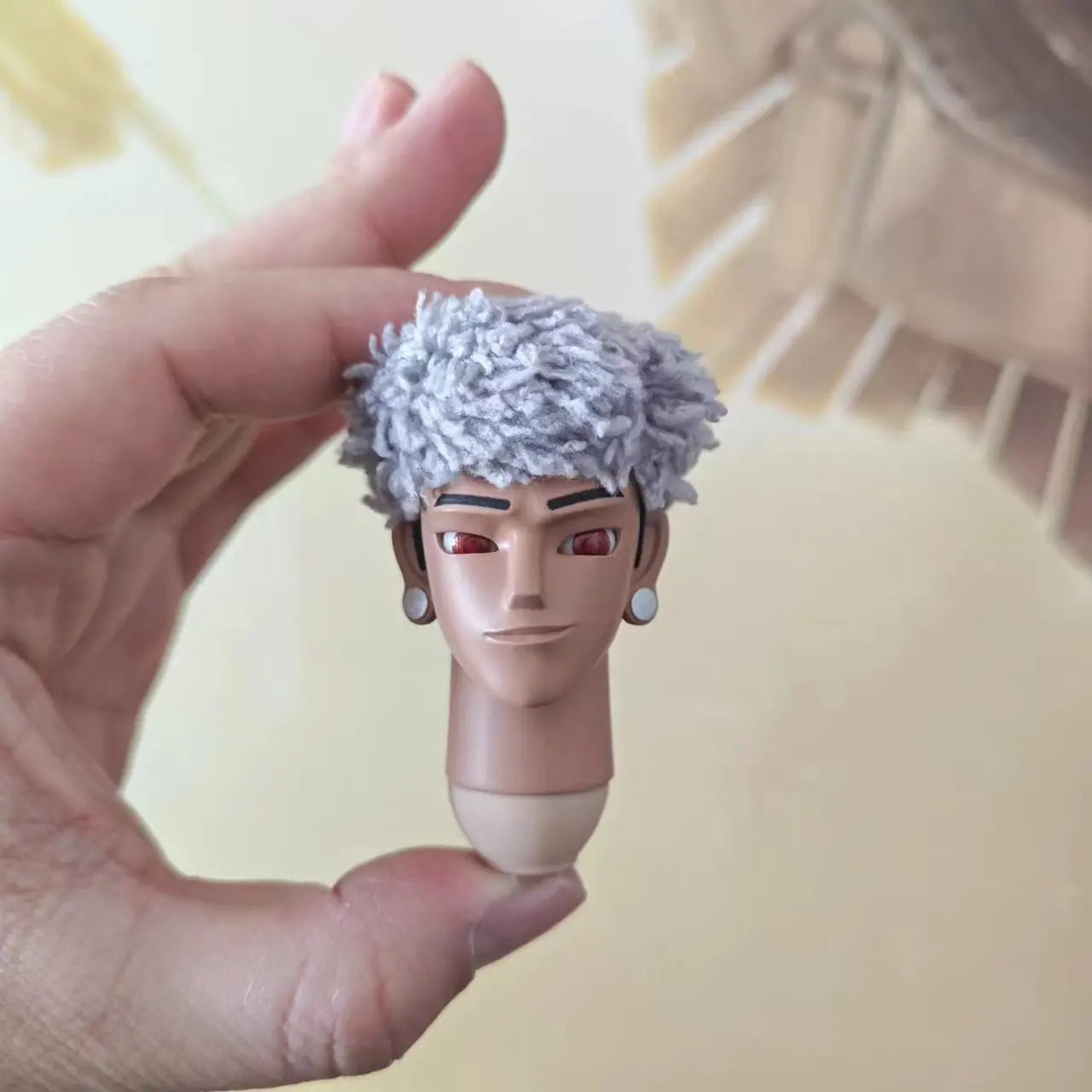 Customized 1/6 Scale Trendy Anime Male Solider Head Sculpt Boy Transplanted Hair Head Played Model for 12in Action Figure Toy
