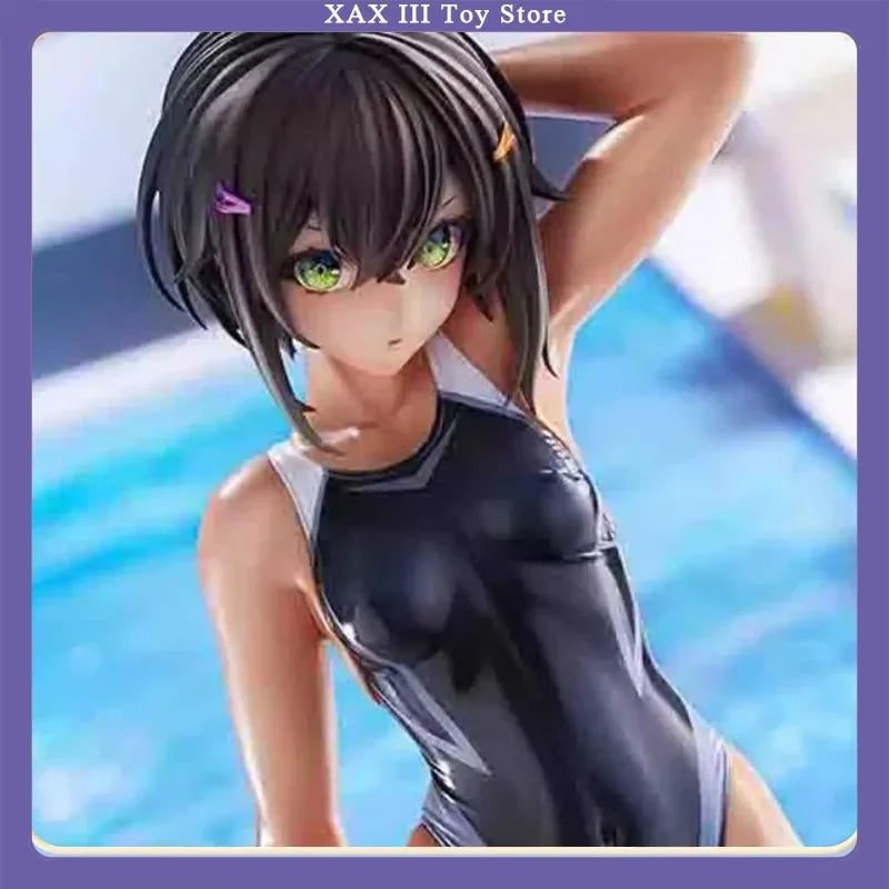 New Hot Original 22cm Amakuni Hobby Japan Buchou-Chan Swimming Club Manager 1/7 Anime Portrait Model Collection Toy