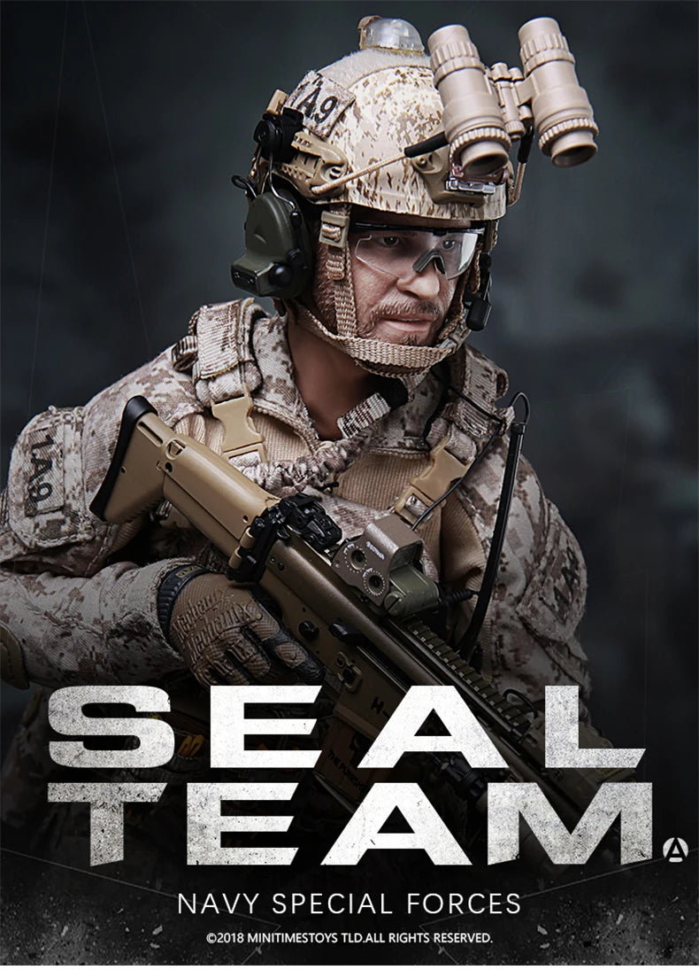 MINITIMES M012 1/6 US SEAL Team Navy Special Forces Soldier Action Figure Full Set 12'' Male Figure Model Collectible