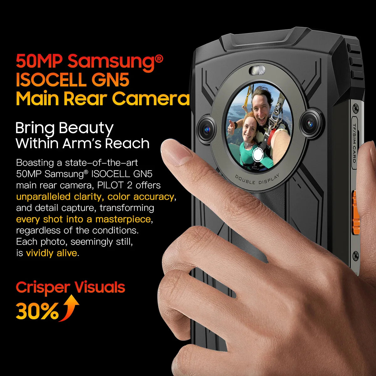 [Световна премиера] OSCAL PILOT 2 Здрав смартфон Helio G99 6.5'' 120Hz 8GB 256GB мобилен телефон с двойни LED светкавици 8800mAh