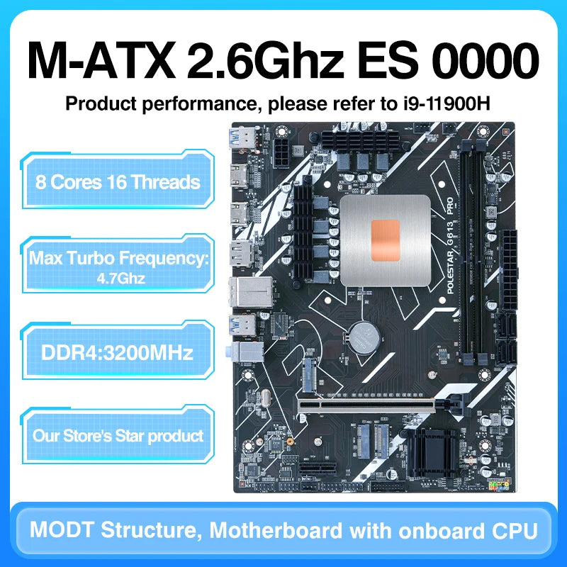 DIY-Gaming-Computer-Motherboard mit integriertem 11. Kit IntelCore CPU 0000 ES 2,6 GHz (siehe Kit i9 1198** i9 11900) DDR4