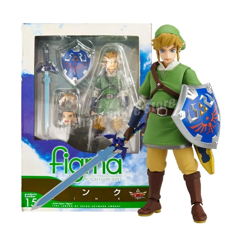 The Legend of Zelda Skyward Sword Figuren Figma 153 Link Actionfigur PVC-Sammlungsmodell 14 cm Anime-Ornamente Figur Spielzeug