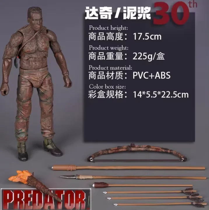 Action Figure Ko Neca Predator Jungle Extraction Dutch Schwarzenegger Anime Figurine Statue Collectible Model Gifts Toys