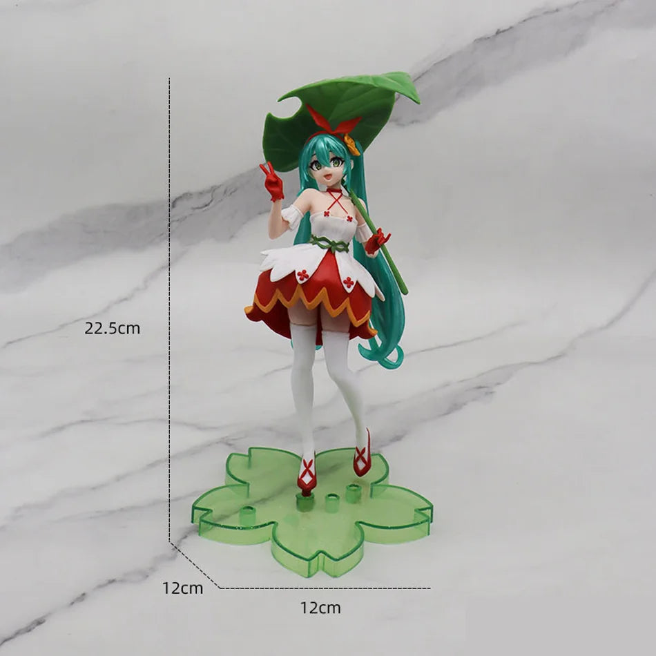 Hatsune Miku Desktop Cute Action Figure 11cm Neko T-Shirt Ver. Anime Figurine Kawaii Girl Model Toy Gift