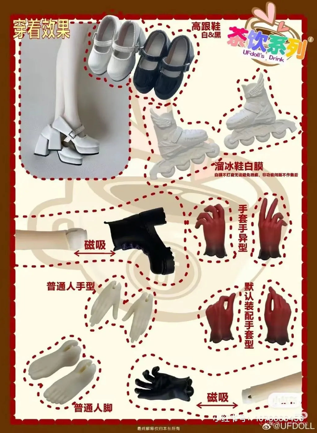 In Stock Ufdoll Blind Box Tea Plus Series 1/5 Bjd Anime Peripheral Figure Articular Mobility Desktop Ornament Collectible Gift