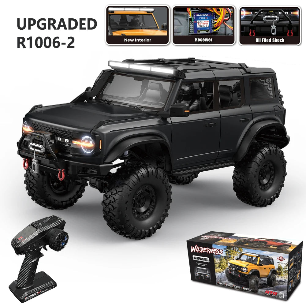 RC Crawler 1/10 Rc кола 4WD RTR HB R1001 с LED 2.4G електрическо дистанционно управление Rock Buggy офроуд превозно средство Rc коли за възрастни