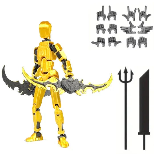 Lucky Poseable 13 Joints 3D Printed Mannequin DIY Desktop Toy for Kids 3rd Generation Robot