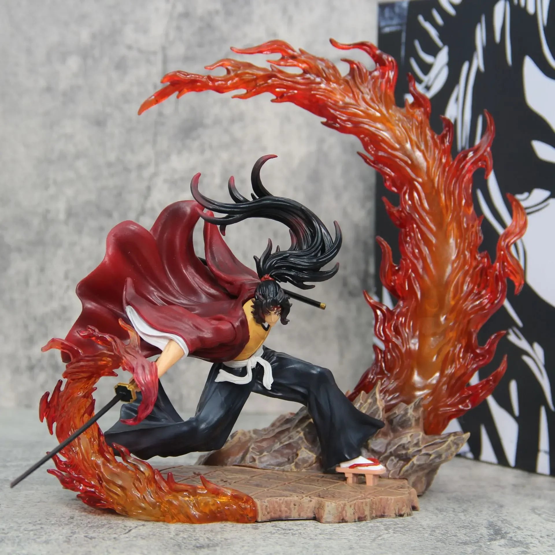 23cm Anime Figures Demon Slayer Kokushibou Vs Tsugikuni Yoriichi Pvc Aciton Figure Model Collection Statue Ornament Toys Gifts