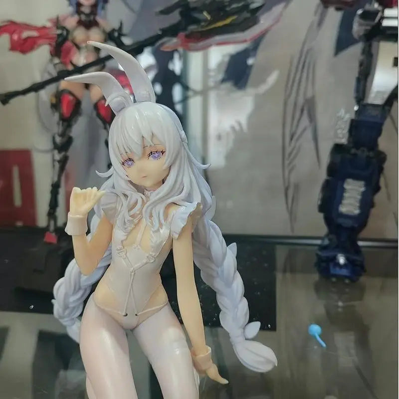 Anime-Spiel Azur Lane MNF Le Malin Figur Lazy White Rabbit Dress Up kniende Position Modell Spielzeug Geschenk Actionfigur