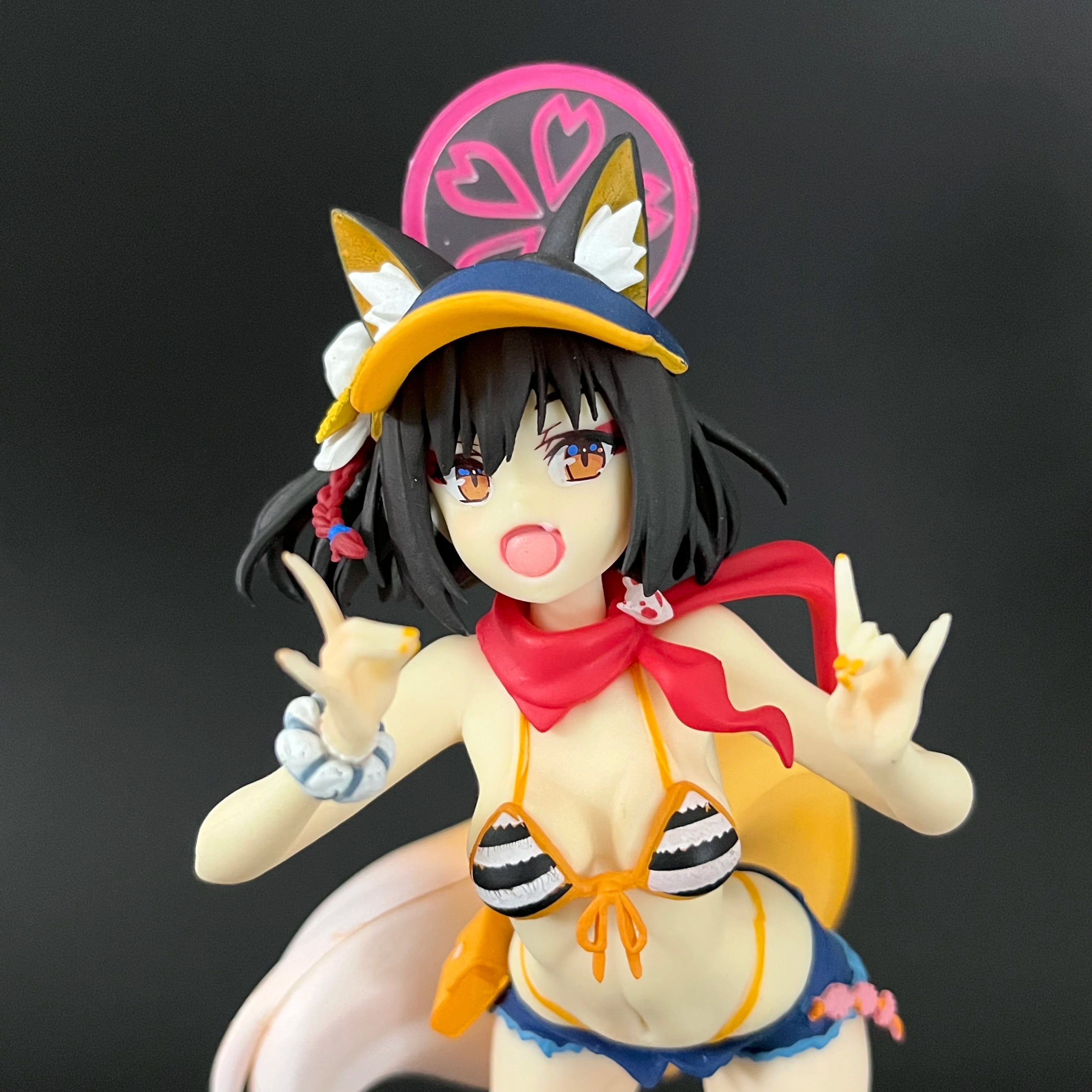 Blue Archive anime Cartoon Cute and Beautiful Girl Handmade Swimwear Quannai Standing Pose Tidy Play Model Decoration Factory