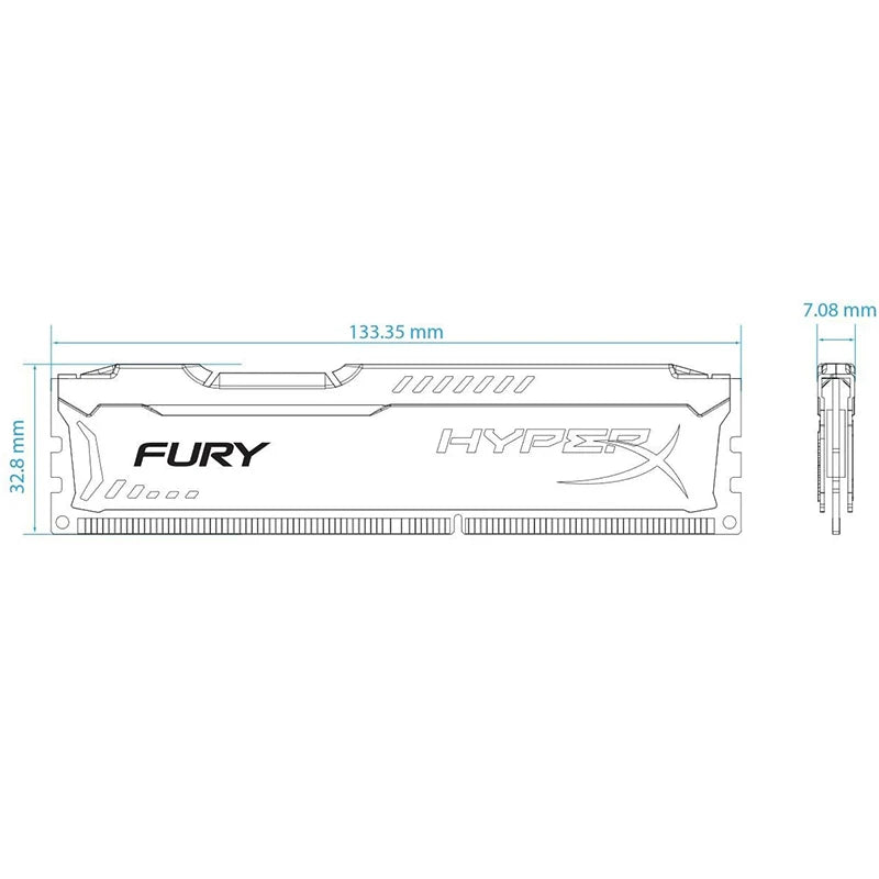 Memoria DDR3 8GB 4GB 16GB Kit 2x8GB (2x4) RAM 1866MHz 1600MHz 1333MHz Desktop RAM 240Pins 1.5V DIMM HyperX Fury PC Memory Module