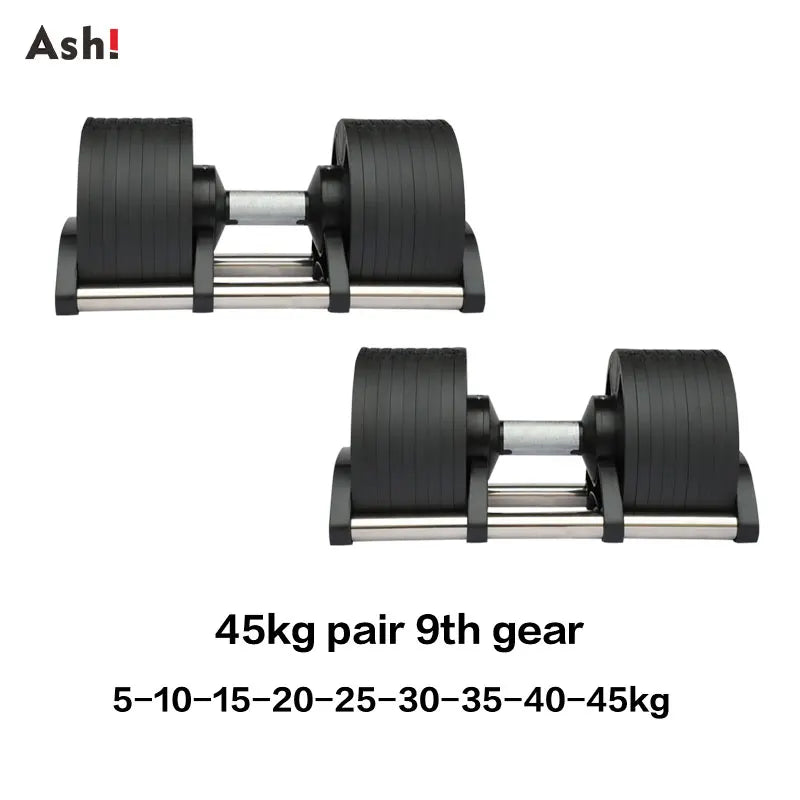 Multiple Colors Adjustable Dumbbells Set 2kg(5lb) or 4kg(9lb) Increase Max 45kg(100lb) Home Fitness Fast Adjustment Dumbbells