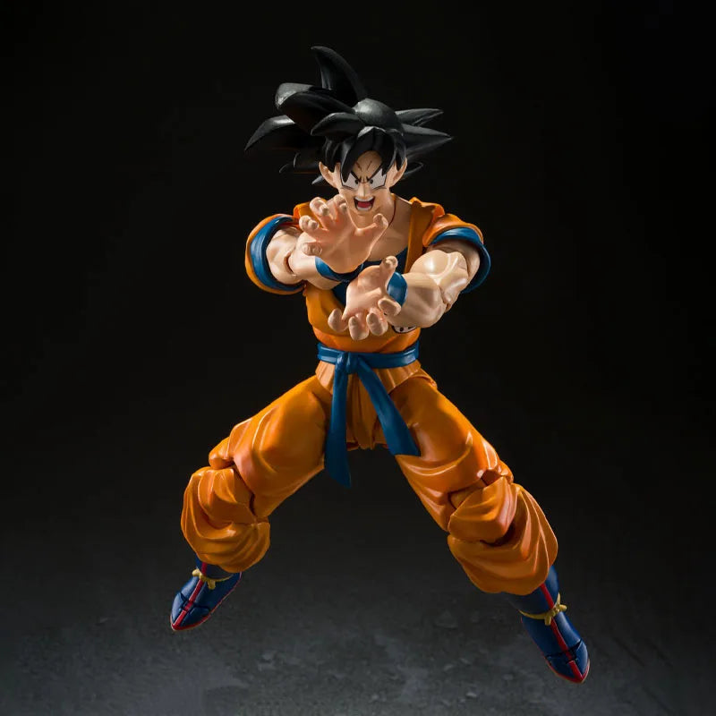 Bandai Original Genuine Figure Dragon Ball Super Model Kit SHF Son Goku Super Hero Collection Action Figure Model Toys Gifts