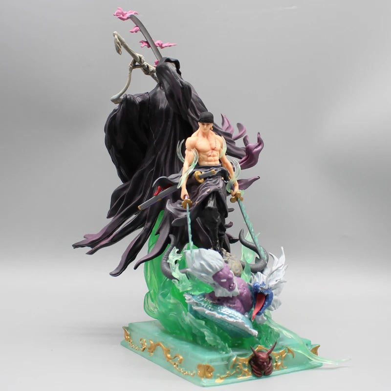 One Piece Anime Figur Zoro Figuren PVC Figur 23,5 cm Statue 2 Kopf Sammlung Desktop Ornament Modell Kinder Spielzeug Weihnachtsgeschenk