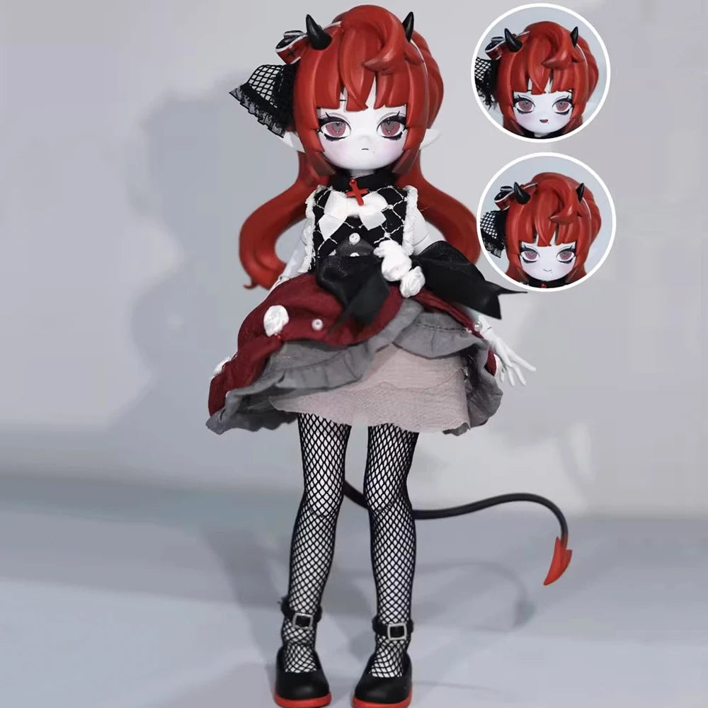 In Stock Genuine Devil'S Horns Blind Box 1/8 Movable Doll Ornament Creative Trendy Toy Exquisite Doll Boys Girls Gifts