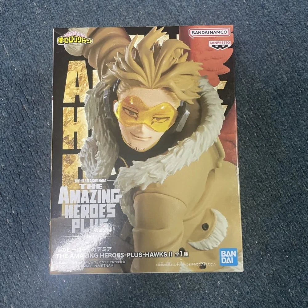 In Stock Bandai Original Genuine Banpresto My Hero Academia The Amazing Heroes Plus Hawks Ⅱ 11cm Collections Model Toy Figures