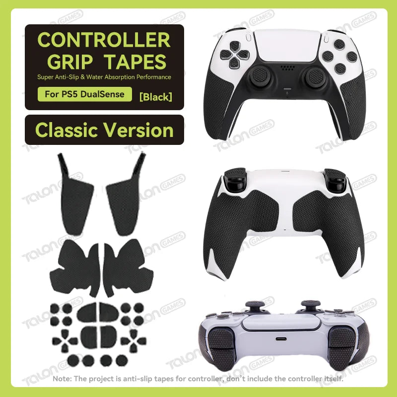 TALONGAMES Controller Grip Tape Anti-slip Sticker Pro Version Compatible with Playstation 5 DualSense Non-slip Protective