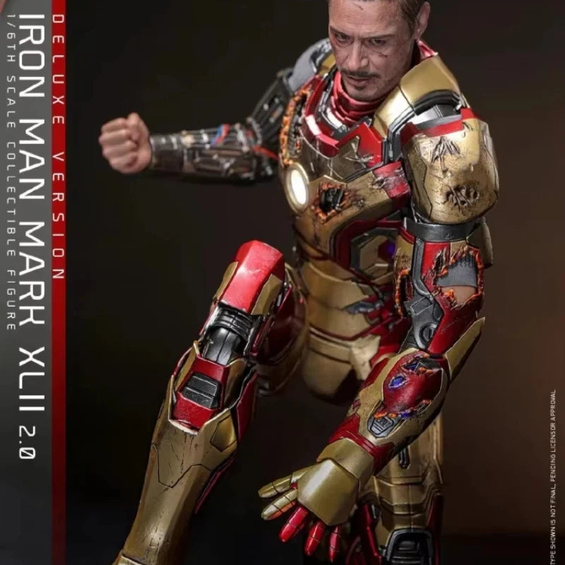 New In Stock Hottoys Iron Man Mk42 Ht 1/6 Mms758b Mms759b 2.0 War-Damaged Deluxe Edition Standard Edition Action Figure Toy