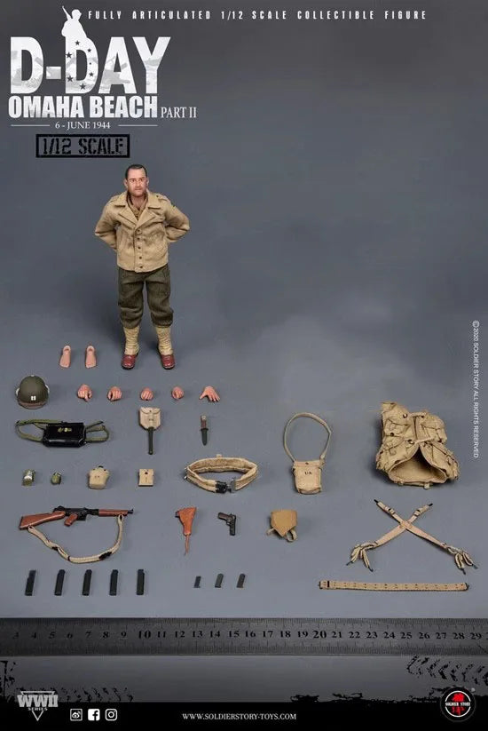 Soldier Story SSM-004 1/12 Male Soldier US. 2nd Ranger Battalion Captain 6'' Action Figure Model Toy In Stock