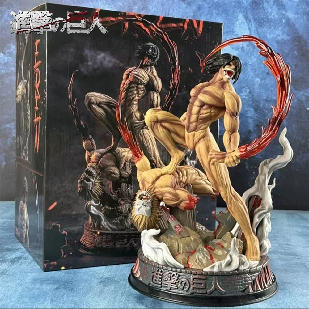 29cm/11.4inch Eren Jaeger Figure Manga Attack On Titan Anime Figures Jaeger Pvc Model Statue Doll Collection Decoration Toy Gift