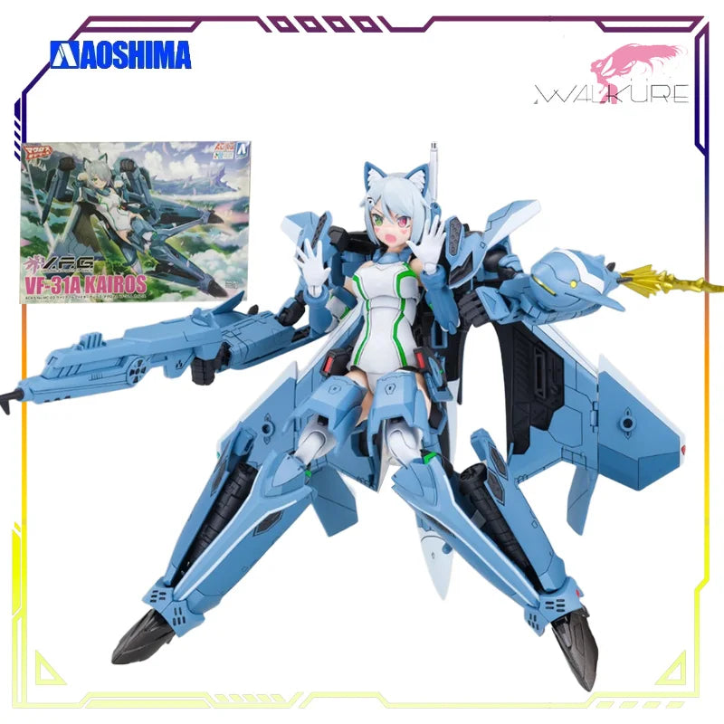 Spot Supply AOSHIMA Original ACKF V.F.G VF-31J Macross Collectible Assembly Model Kit Action Figure Toys Gifts for Boys