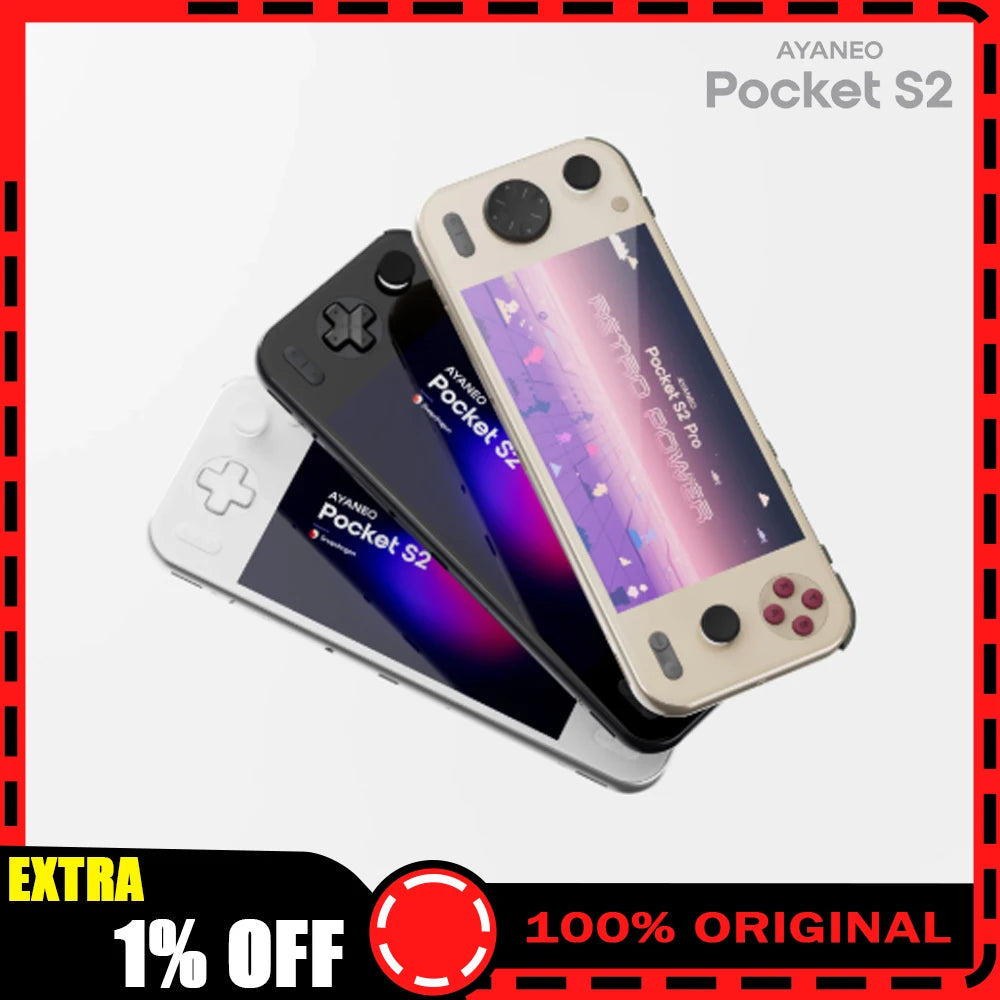 AYANEO Pocket S2 Pro Game Console 6.3Inch 2K IPS Screen Portable Consoles RGB TMR Joystick Hall-Effect Trigger Handheld Console