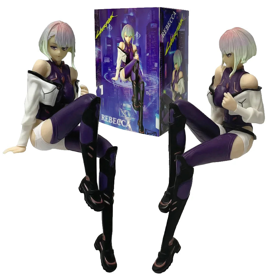 Winter New Arrival Cyberpunk Lucy 17cm Sitting Pose PVC Anime Figure Collectible Model Toy Kids Gift New Year Present