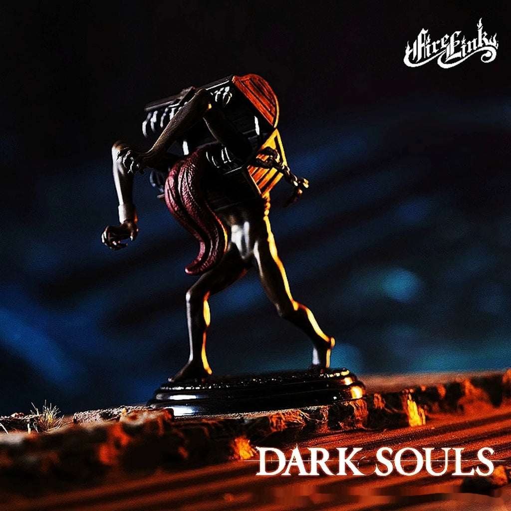 10 cm große Dark Souls Actionfiguren Faraam Knight und Mimic Modellfigur Puppe Schreibtischdekoration Sammlerstück Kinderspielzeug Geburtstagsgeschenk