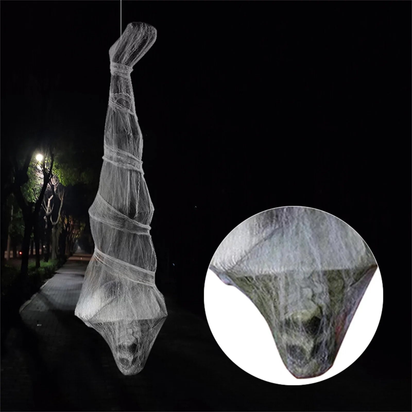 Halloween 72 Inch Life Size Hanging Creepy Cocoons Corpse Upside Down Ghost Scary Mummy Decoration Party Home Ornament Props New