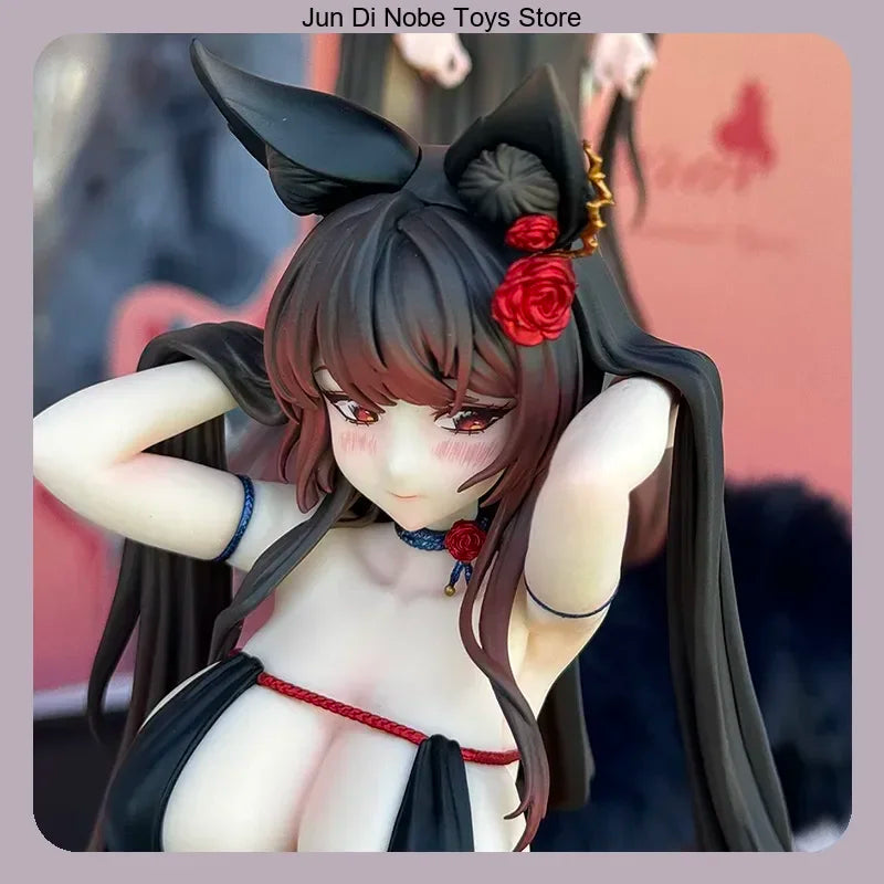 Bearpanda&Tacco Rose Bara Fox Girl 1/6 Scale Anime Figure With Plush Tail Standing Pose Collectible Model Pvc Statue Toys