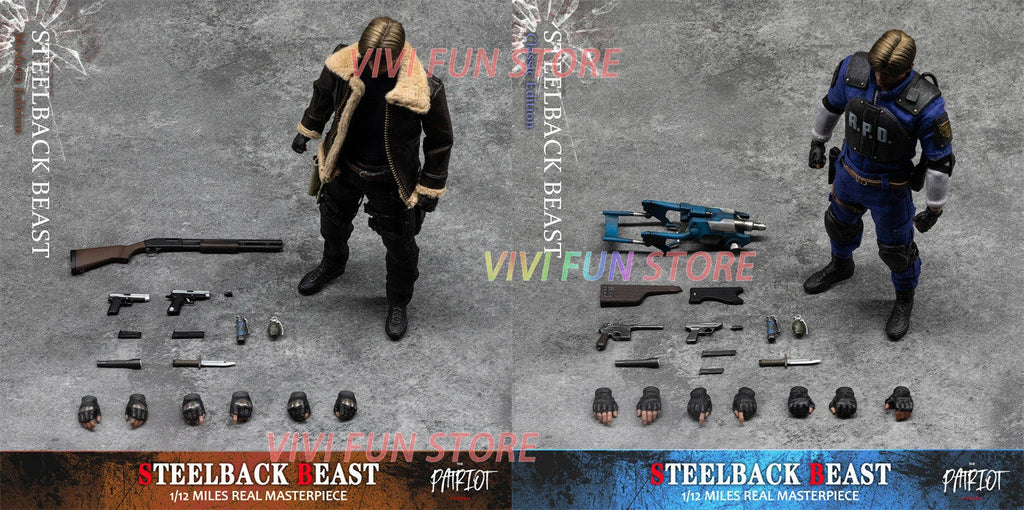 In Stock Originate Patriot Studio Leon STEELBACK BEAST 1/12 MILES REAL MASTERPIECE Movable Model Biohazard Game Toys
