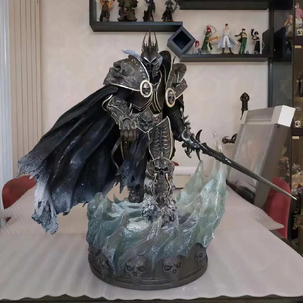 World Of Warcraft Figure Lich King Figures Arthas Menethil Figurine Pvc Gk Statue Model Doll Collection Room Decoration Toy Gift