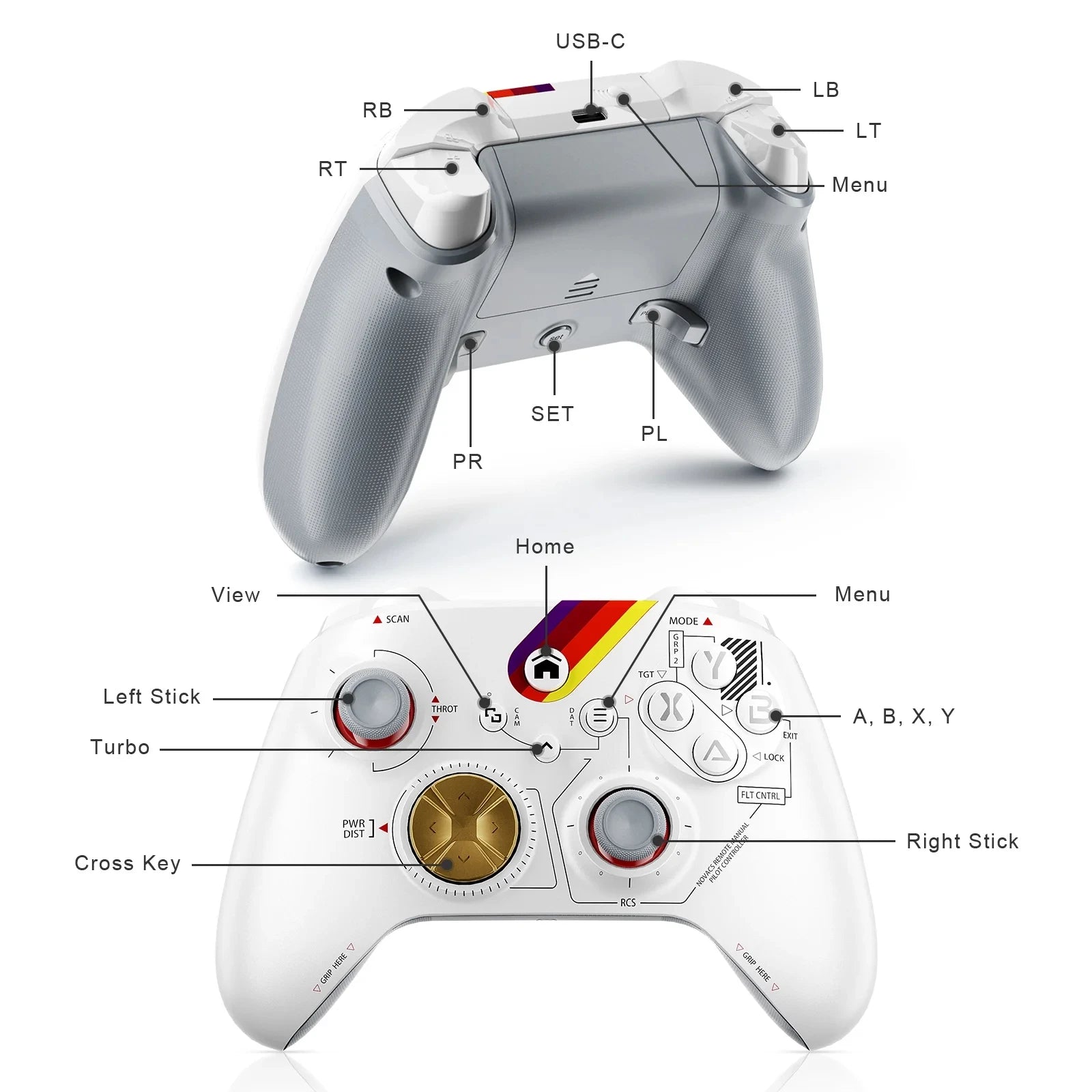 Wireless Controller For Xbox One Series X/S Pc Gaming Gamepad With 6-Axis Gyro Sensor Dual Vibration Hall Effect  Wifi Joystick
