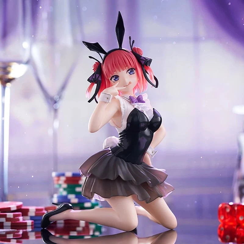 12cm Anime Nakano Nino Figurine The Quintessential Quintuplets Doll Cat Nakano Miku Figure Model PVC In Stock Desktop Cute Toys