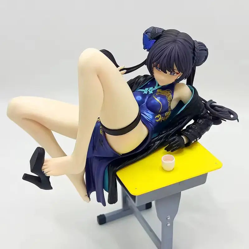 Sitting Beauty Girl Fanyingfei Hand Made Cartoon Anime Peripheral Hand Made Decoration Model Gift Desktop Decoration